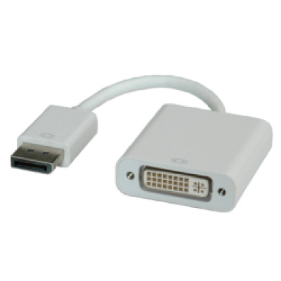 Roline adapter/kabel DisplayPort - DVI-D (24+1), M/F, 0.15m  / 12.03.3133